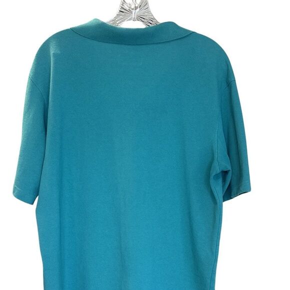 Columbia Omni-Wick Collared Polo Short Sleeve Shirt Blue-Green Size Large - Picture 4 of 8